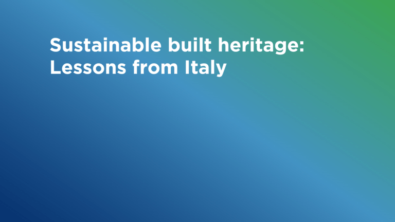 The 5Ps rule to connect Heritage and Sustainability in buildings.